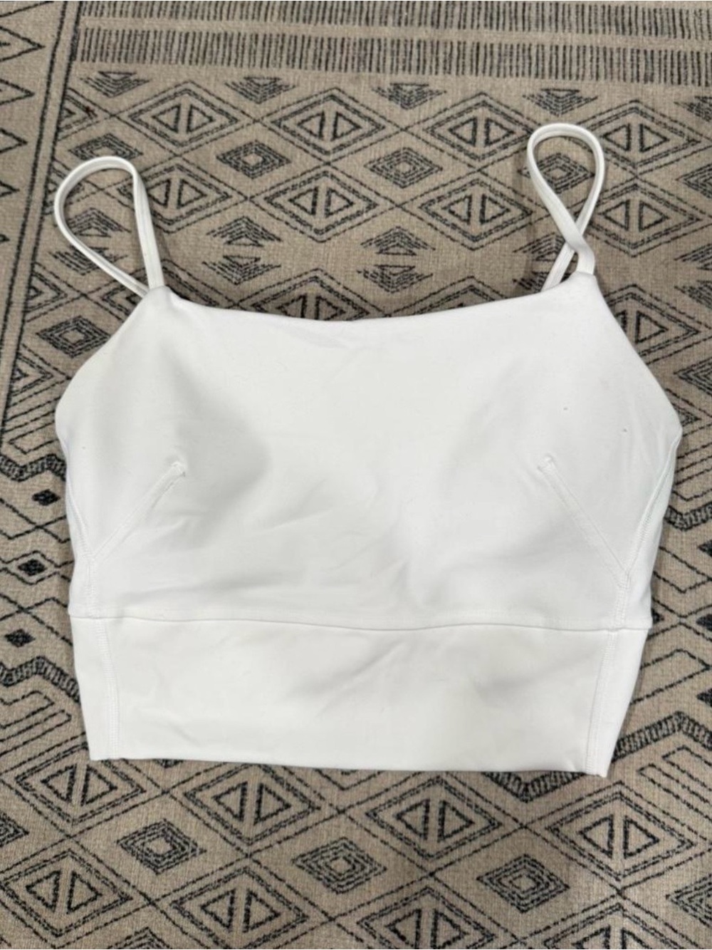 lululemon athletica White Cropped Slim-Strap Camisole